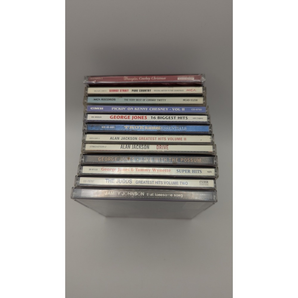 12 Country‎ Music CD Lot George Strait Alan Jackson George Jones The Judds Hits